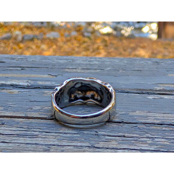 Vintage-Style Jesus Head Flame Ring Size 10 Goth Streetwear - Picture 3 of 8